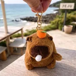 고품질 제주 감귤 카피바라 키링 콧물 카피바라 콧물키링 제주도키링 감귤키링 WFM338H