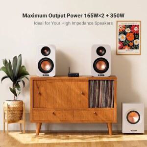 FOSI 오디오 블루투스 서브우퍼 앰프 TPA3255 165W X2 350W 베이스 트레블 컨트롤이 포함된 BT30D 프로 앰프 데스크톱 아웃도어 서랍 스피커용 채널 서브