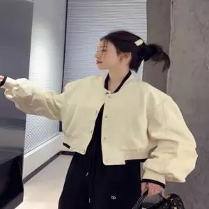 배색 블루종 FR-161844여성 항공점퍼 자켓 집업 여자