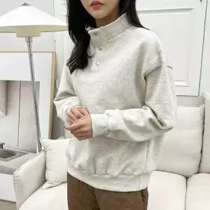 [하프클럽/옷자락]여자 겨울 코트이너 데일리 속기모 반폴라 스판 니트