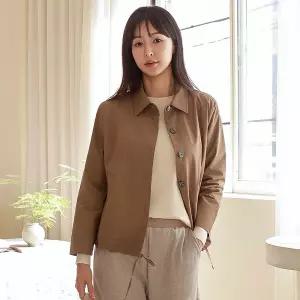 [드리다]드리다 가을 카라 빅사이즈 싱글 사파리 하프 자켓 40-50대 미시 중년여성 엄마옷 캐주얼 등원 모