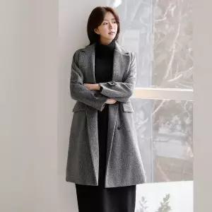 여성 겨울 더블 울 빅사이즈 롱 코트 하객 모임 오피스룩
