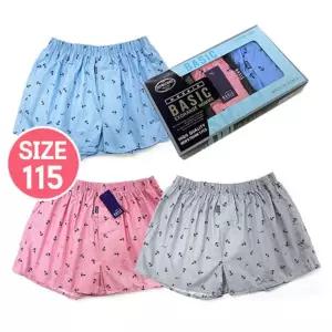빅사이즈 사각 트렁크 size115 3매입 BX2001/통기성/기능성/언더웨어/편안한핏/사계절/면소재/남성/팬티