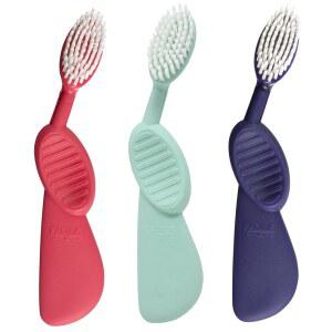 RADIUS 칫솔 BPA 문제 개선 감소를 위해 플렉스 잇몸 보라색 설계됨 오른손 승인 3팩 브러시 프리 민트 ADA