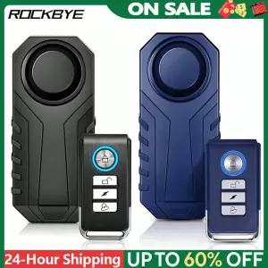 Rockbye 자전거 알람 벨 3dB 전기 경적 오토바이 방지 무선 원격 제어 진동 감지기 새로운