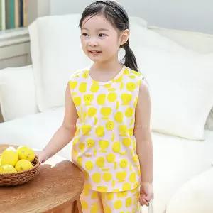 바풀 PPIPPILONG 아동내복 민소매 여름 요루지 유아 아동 실내복 잠옷 상하 PL SS65-18