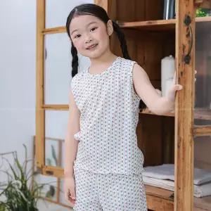 바풀 PPIPPILONG 아동내복 민소매 여름 요루지 유아 아동 실내복 잠옷 상하 PL SS65-17