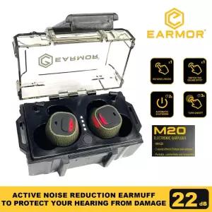 EARMOR M20 전자 귀마개 사격장 사냥 청력 보호 이어버드 액티브 노이즈 캔슬링