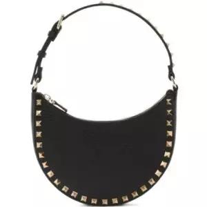발렌티노 MUST IT_VALENTINO 그레인 송아지 가죽 미니 락스터드 호보 백 7W0P0AI7 VSH 0NO 7W2P0AI7 0NO)