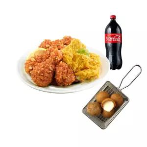 [bhc] 후라이드반/양념반+치즈볼+콜라1.25L