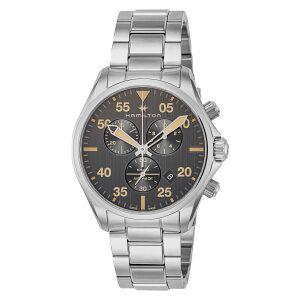 [병행 수입품] Khaki Aviation Pilot Chrono Quartz 10 42MM Watch H76722131 [해밀턴] 시계 카키