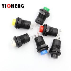 6개 셀프 잠금/순간 푸시버튼 스위치 DS228 DS428 12mm OFF-ON 푸시 버튼 스위치 3A/125VAC 1.5A/250VAC