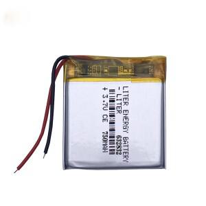 폴리머 리튬 배터리 632832 충전식 750mah 장난감 사운드코어 Q45 헤드폰용 보호 보드 포함 3.7V