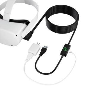 [미국배송] 메타 / 오큘러스 퀘스트 3S 3 2 프로 VR 액세서리 및 리프트 S 스팀 게임과 호환되는 링크 케이블 16FT USB 3.0 타입 C에서 C 고속 데이터 전송 충전 코드 헤드셋용