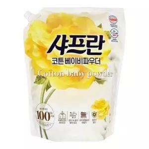 엘지생활건강 엘지 샤프란 섬유유연제 리필 코튼 베이비파우더 1.6L x 1개 386754Moony