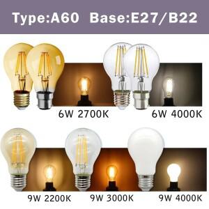 2PCS LED 필라멘트 전구 E14 E27 C35 ST64 G80 A60 220V 4W 9W 따뜻한 흰색 유리 360 학위 에디슨 레트로