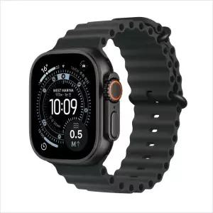 애플워치 울트라 3 셀룰러 49mm 블랙 티타늄 케이스 블랙 오션 밴드 MF0J4KH/A