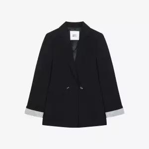 [25S/S]잔체크 배색 원버튼 셋업 자켓 (BKJAB1108)