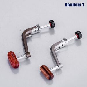 풀메탈 스피닝 낚시 릴 핸들  나무 손잡이  프리 스크류  바다 강 바위 루어 태클 부품 교체  무작위 1 개