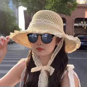 사파리 야상점퍼 잠바 밀짚 여성 썸머 모자 레이스 내추럴