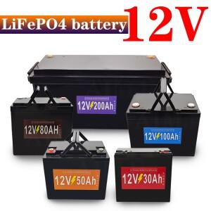 LiFePo4 배터리 팩 200AH 인산철 셀 12V/24V 충전 태양광 에너지