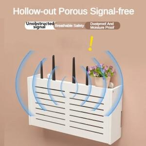 벽마운트 무선 라우터 랙 거실 WiFi 스토리지 박스 장식 케이블 전원 브래킷 주최자 상자