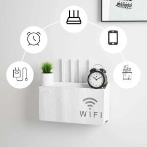 벽마운트 무선 WIFI 라우터 선반 ABS 플라스틱 스토리지 박스 랙 케이블 전원 브래킷 주최자 상자 거실
