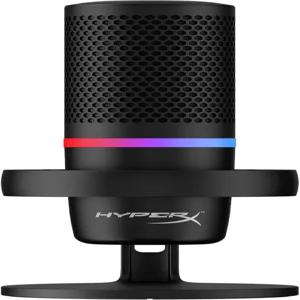 HyperX DuoCast - PC PS5 Mac용 RGB USB 콘덴서 마이크 로우 프로파일 쇼크 마운트 카디오이드 전방위 팝