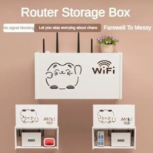 벽마운트 무선 라우터 랙 거실 WiFi 스토리지 박스 장식 케이블 전원 브래킷 주최자 상자