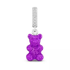 [크리스탈헤이즈] NOSTALGIA BEAR-MAGENTA-PAVE CONNECTOR SILVER 여성 참