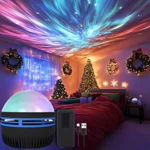 조명기구 1PC LED 프로젝션 램프, 보레알리스 장식용 침실 조명, 변경 원격 효과, , 제어, USB