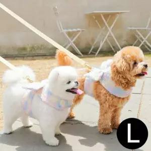 [콩심팥심]은플 초코펫하우스 솜사탕 강아지 하네스 개줄 리드줄