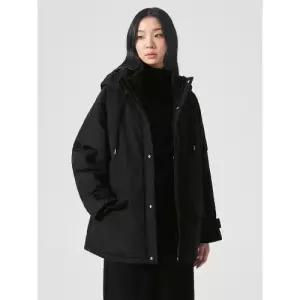 에잇세컨즈 오버핏 후드 야상 패딩 블랙 경량패딩 패딩점퍼 324Y38LY25 4638766