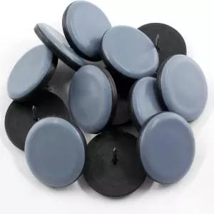 Suiwotin 12pcs 1-1/2 38mm 가구 슬라이더 원형 테플론 의자 다리 글라이더 발 이동자 슬라이드 카펫용