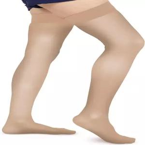 여성 및 남성용 바이브 허벅지 고압축 스타킹 1520mmHg 등급의 서포트 호스 불투명 폐쇄 발가락 압박
