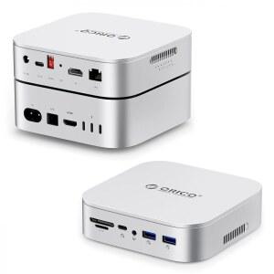 듀얼 베이 M 2 /SATA SSD 인클로저가 있는 niRaid 10 in 1 도킹 스테이션( M4 Raid 0 /1 /PM HD 4K 60Hz 10Gbps PD60W SD /TF