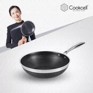 쿡셀 단품 홀로그램 큐브팬 프라이팬 28cm