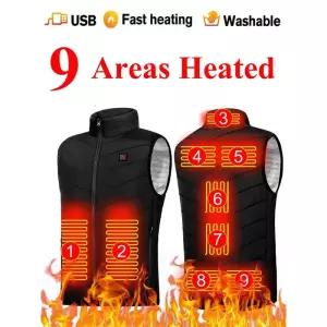 발열조끼 온열 9 가열 조끼 전기 재킷 남성 여성 운동복 Bodywarmer Usb 열 Veste 캠핑
