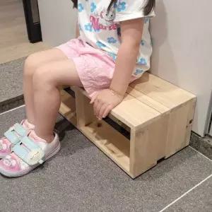 우드나인 원목 유아 신발정리 현관 벤치 의자 현관 신발장