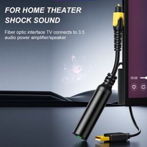 3.5mm - SPDIF 변환기 사운드 광 출력을 향상시키는 아날로그 디지털 어댑터 TV용 케이블
