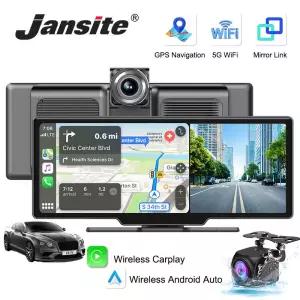 10.26 대시 캠 4K 자동차 미러 비디오 플레이어 무선 Carplay 안드로이드 자동 GPS 모니터 멀티미디어