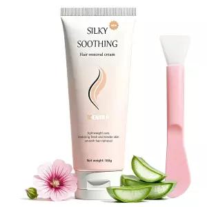 여성용 비키니 제모 크림 다리 팔 겨드랑이 배 없는 친밀한 주걱 어플리케이터가 포함된 민감성 피부용 1팩