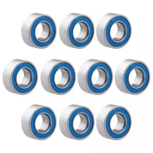 10pcs MR632RS 볼 베어링 RC 자동차비행기드론로봇 및 소형 전기 모터용 딥 그루브 더블 블루 고무 밀폐