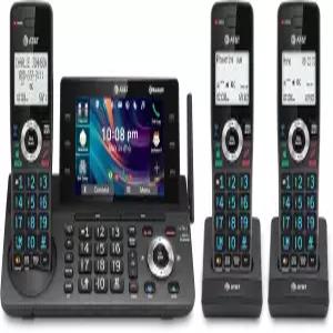 ATT 3 핸드셋 DECT 60 무선 홈 및 비즈니스 전화 응답기 5인치 컬러 디스플레이 원터치 바로가기 컨퍼런스
