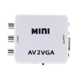 1080P AV-VGA 변환기 - HD TV 및 모니터 디스플레이용 컴포지트 비디오-VGA 어댑터