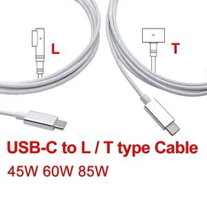 맥북 호환 프로 에어용 새 노트북 충전기 어댑터 mag 1 2 45W 60W 85W A1278 A1465 A1502 A1398 USB-C 케이