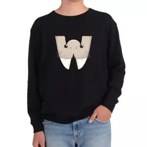 기모맨투맨 WALRUS 바다코끼리 알파벳 W 디자인 동물그림 다양한 색상 사이즈