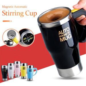 자동 교반 마그네틱 머그잔 전기 커피 혼합 주스 우유 컵 스테인레스 스틸 401 500ml