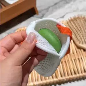 1~8개 비누 주머니 세이버 파우치 바디 스크러버 거친 스펀지 각질 제거제 목욕 샤워 메쉬 거품