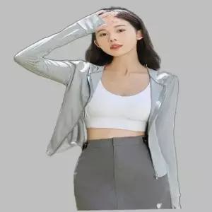 후드 고리 소재 손가락 시원한 운동 여자 러닝 집업